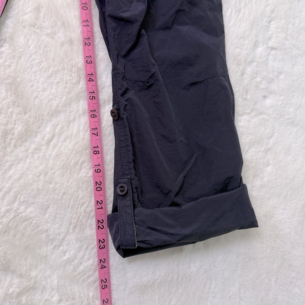 LANDS END‎ Convertible Hiking Pants Women 8 Navy Secure Pockts Outdoor Trailwalk - Picture 6 of 17